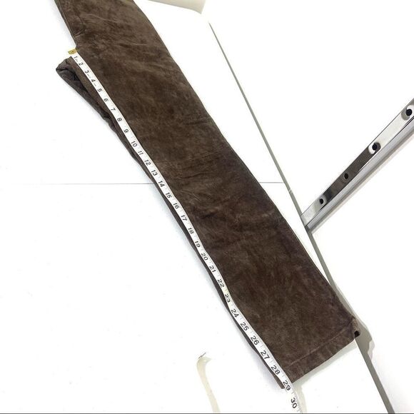 Live A Little brown suede pants jeans EUC size 4 leather - Picture 8 of 13